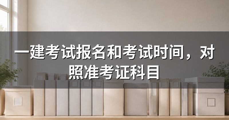一建考试报名和考试时间，对照准考证科目