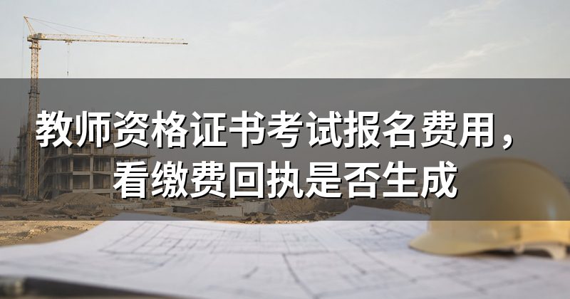 教师资格证书考试报名费用,看缴费回执是否生成