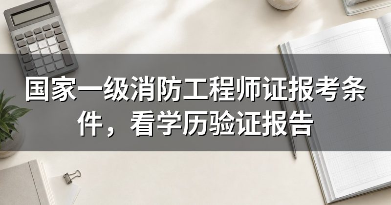 国家一级消防工程师证报考条件，看学历验证报告