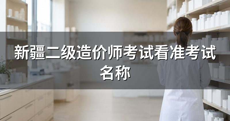 新疆二级造价师考试看准考试名称