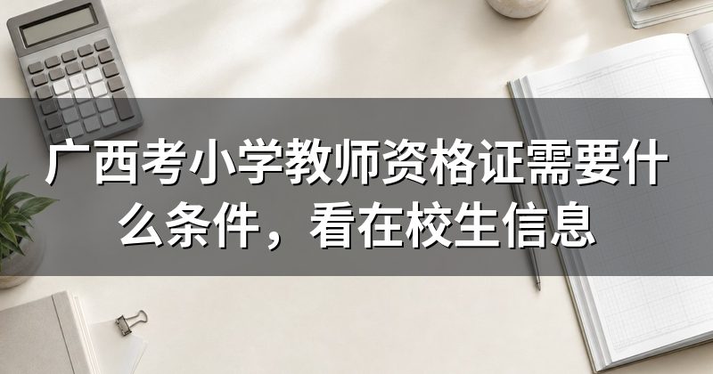 广西考小学教师资格证需要什么条件,看在校生信息