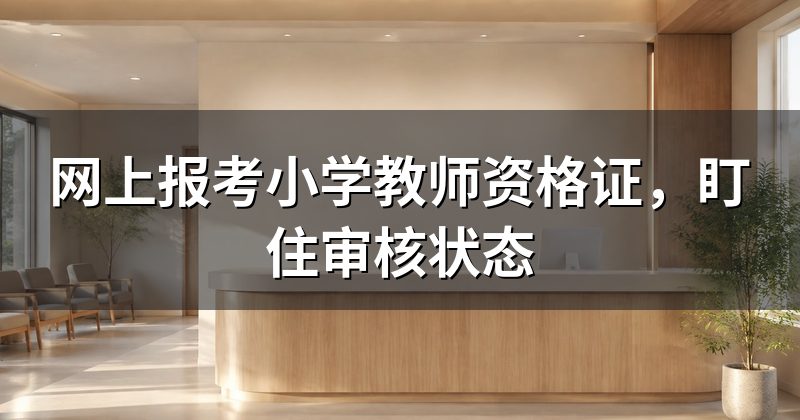 网上报考小学教师资格证,盯住审核状态