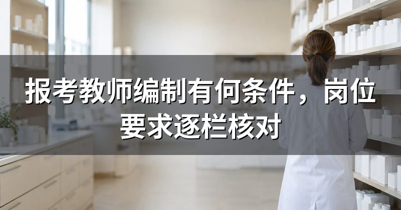 报考教师编制有何条件,岗位要求逐栏核对
