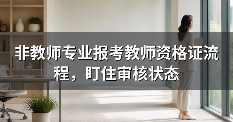 非教师专业报考教师资格证流程，盯住审核状态