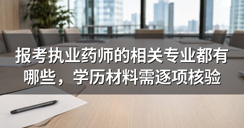 报考执业药师的相关专业都有哪些,学历材料需逐项核验