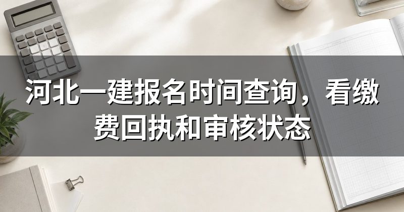 河北一建报名时间查询,看缴费回执和审核状态