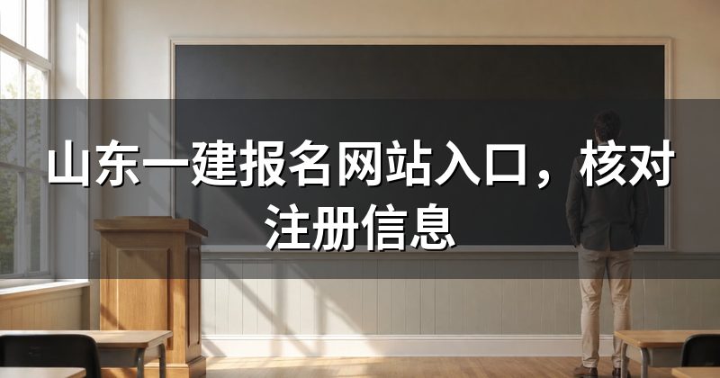 山东一建报名网站入口,核对注册信息