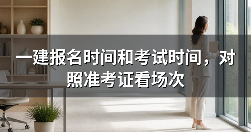 一建报名时间和考试时间,对照准考证看场次