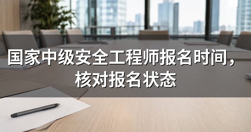 国家中级安全工程师报名时间，核对报名状态