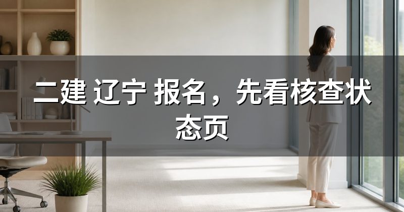 二建 辽宁 报名,先看核查状态页
