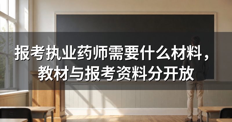 报考执业药师需要什么材料,教材与报考资料分开放