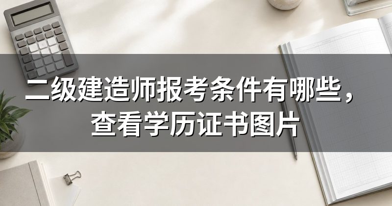 二级建造师报考条件有哪些,查看学历证书图片