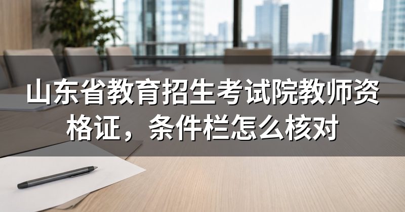 山东省教育招生考试院教师资格证,条件栏怎么核对