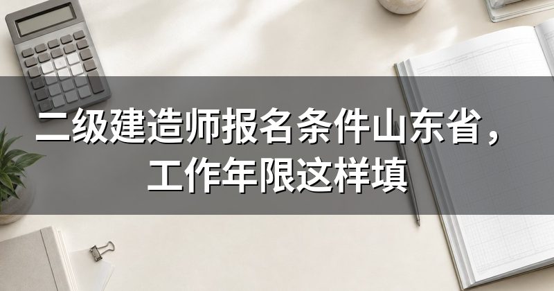 二级建造师报名条件山东省,工作年限这样填