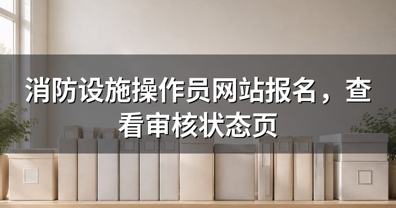消防设施操作员网站报名，查看审核状态页