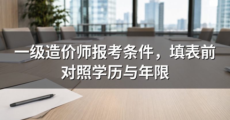 一级造价师报考条件,填表前对照学历与年限