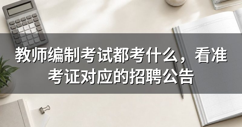 教师编制考试都考什么，看准考证对应的招聘公告