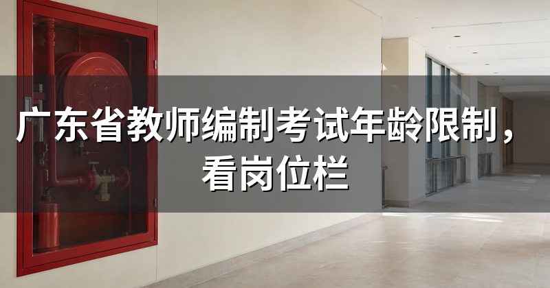 广东省教师编制考试年龄限制,看岗位栏