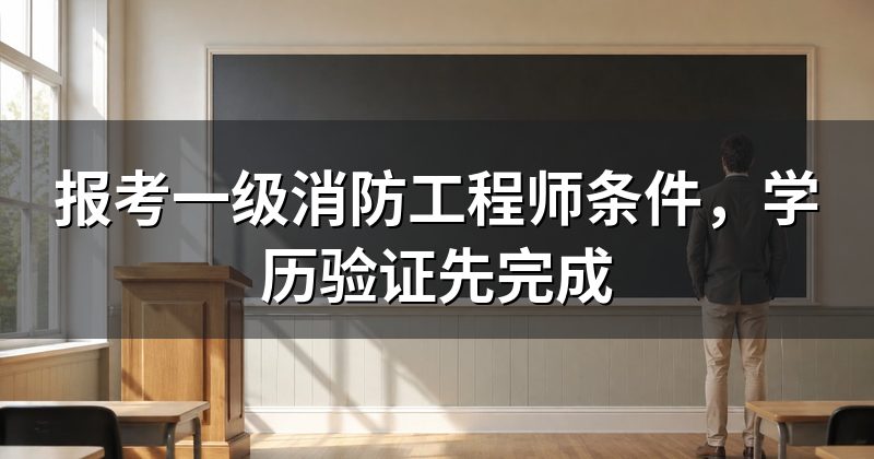 报考一级消防工程师条件，学历验证先完成
