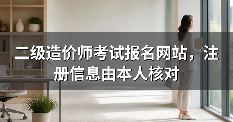 二级造价师考试报名网站,注册信息由本人核对