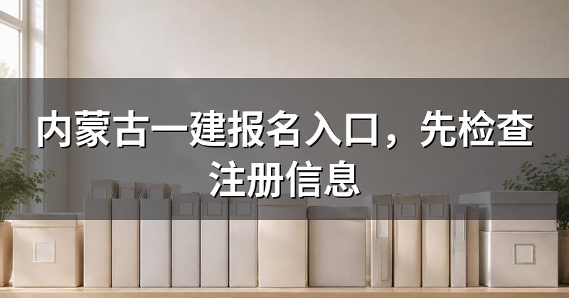 内蒙古一建报名入口,先检查注册信息