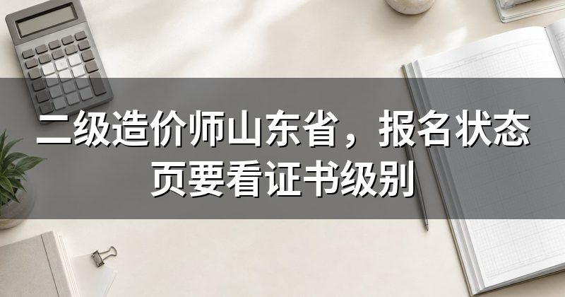 二级造价师山东省,报名状态页要看证书级别