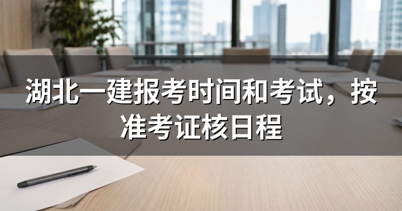 湖北一建报考时间和考试,按准考证核日程
