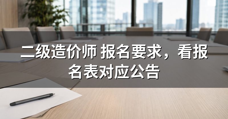 二级造价师 报名要求,看报名表对应公告