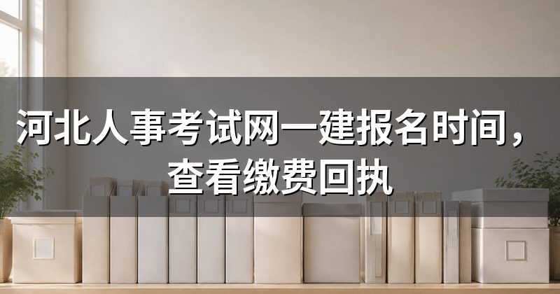 河北人事考试网一建报名时间，查看缴费回执