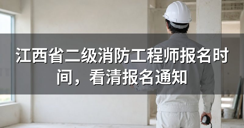 江西省二级消防工程师报名时间，看清报名通知