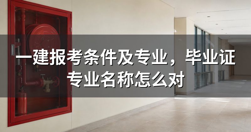 一建报考条件及专业，毕业证专业名称怎么对