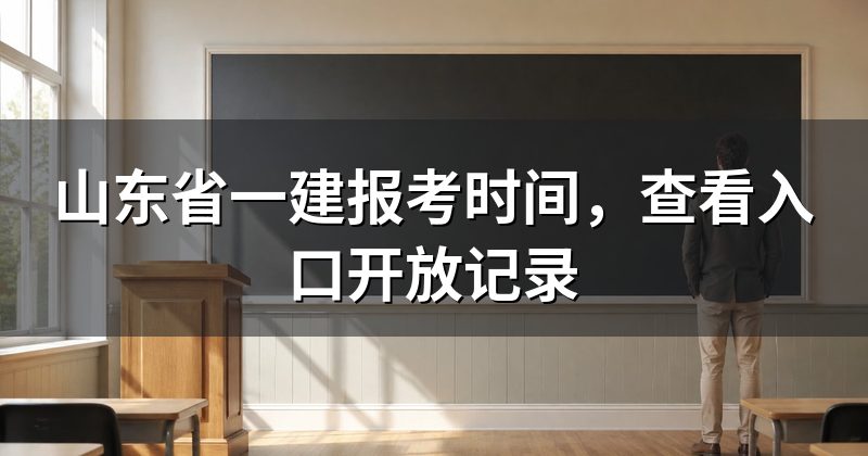 山东省一建报考时间，查看入口开放记录