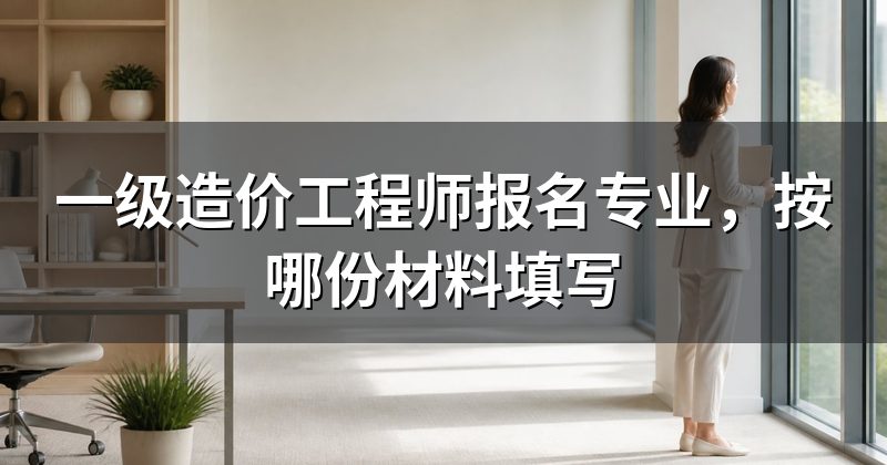 一级造价工程师报名专业,按哪份材料填写