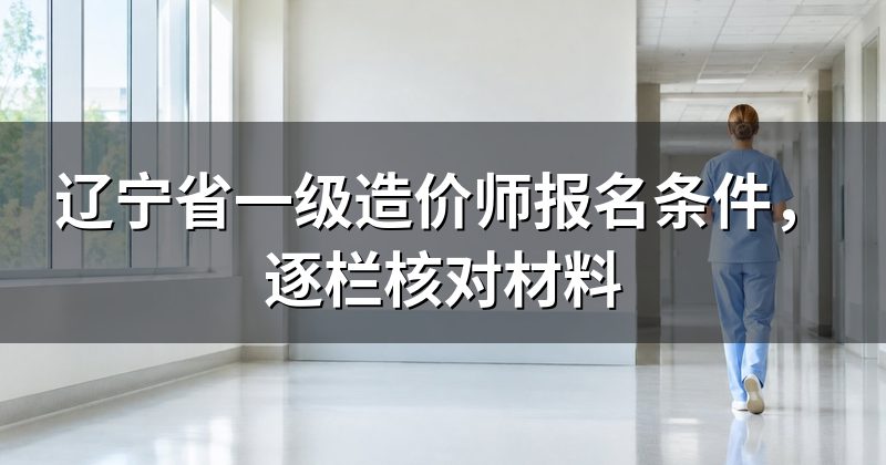 辽宁省一级造价师报名条件,逐栏核对材料