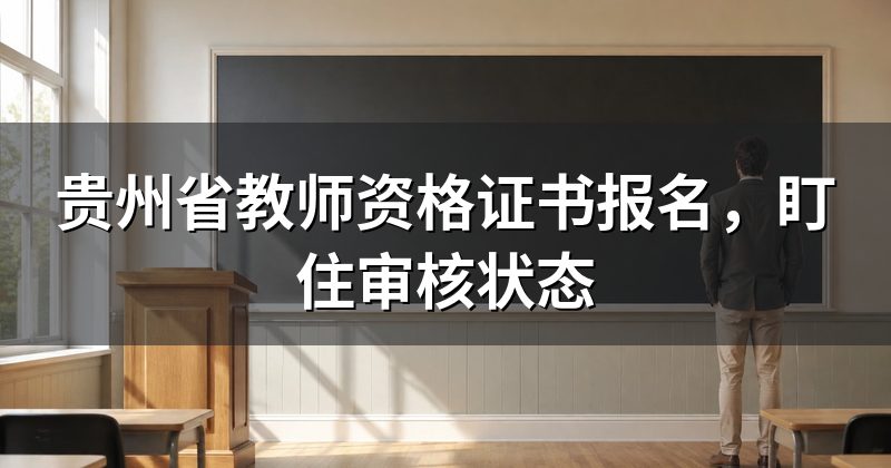 贵州省教师资格证书报名,盯住审核状态