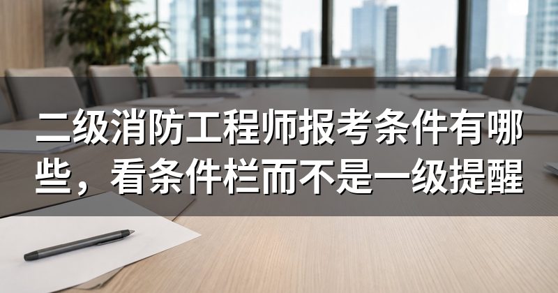 二级消防工程师报考条件有哪些，看条件栏而不是一级提醒