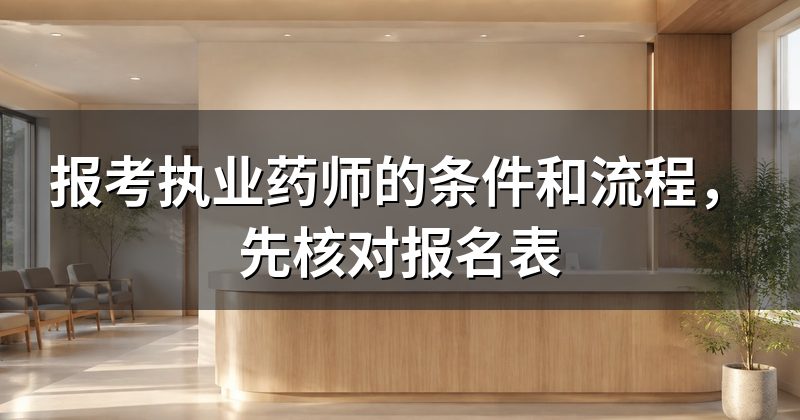 报考执业药师的条件和流程,先核对报名表
