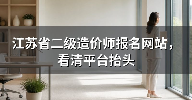 江苏省二级造价师报名网站,看清平台抬头