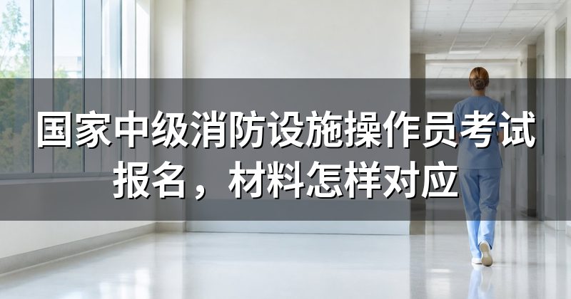 国家中级消防设施操作员考试报名，材料怎样对应