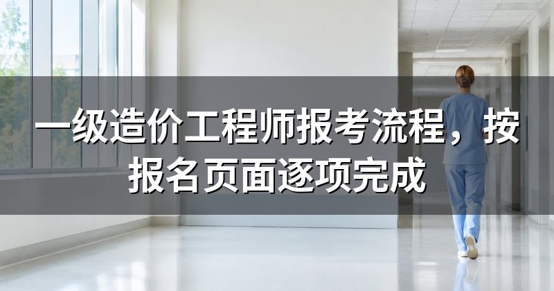 一级造价工程师报考流程,按报名页面逐项完成