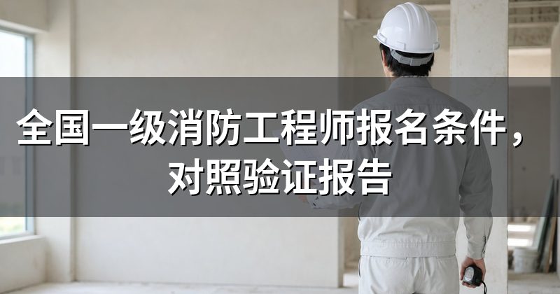 全国一级消防工程师报名条件,对照验证报告