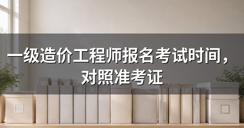 一级造价工程师报名考试时间,对照准考证
