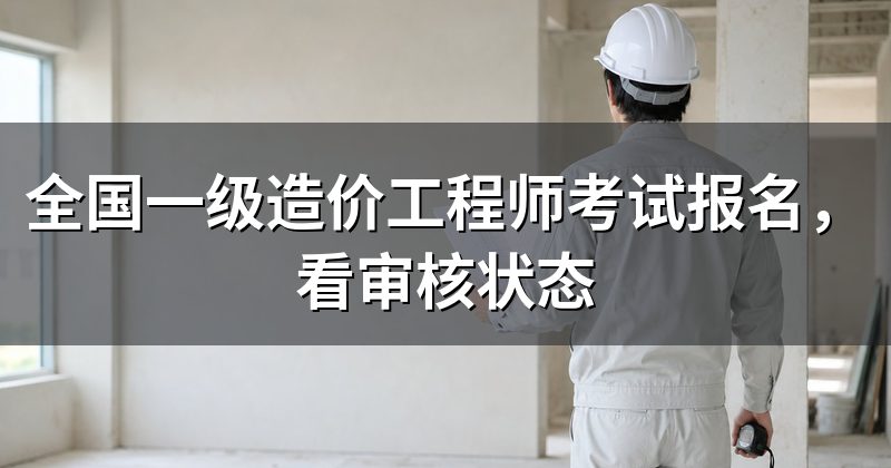 全国一级造价工程师考试报名，看审核状态