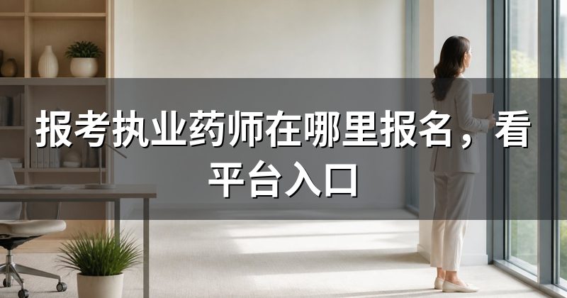 报考执业药师在哪里报名,看平台入口