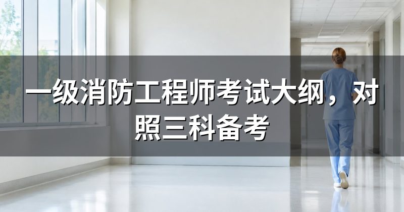 一级消防工程师考试大纲,对照三科备考
