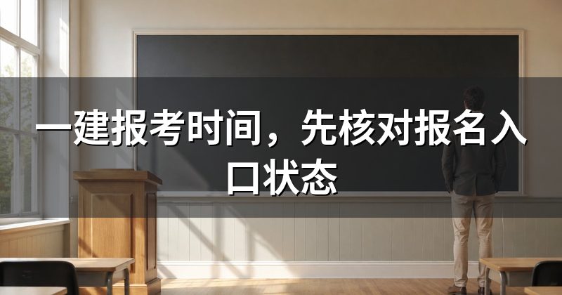 一建报考时间,先核对报名入口状态