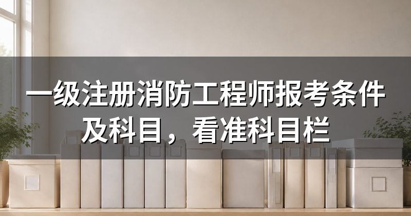 一级注册消防工程师报考条件及科目,看准科目栏