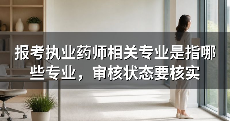 报考执业药师相关专业是指哪些专业,审核状态要核实