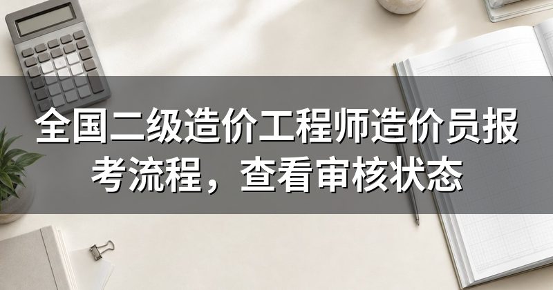 全国二级造价工程师造价员报考流程,查看审核状态