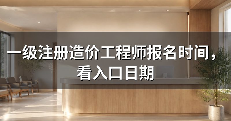 一级注册造价工程师报名时间，看入口日期